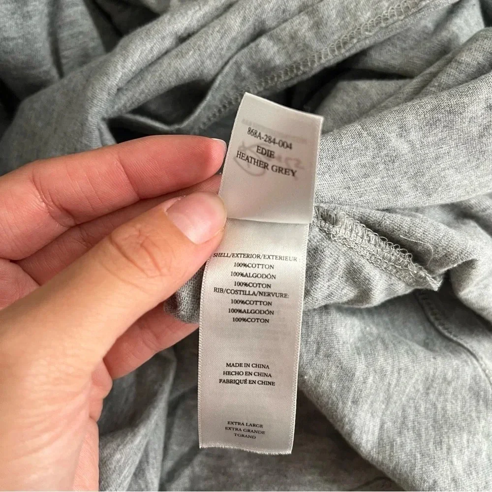 New Rails Edie Tie-Waist T-Shirt Dress Grey size XL